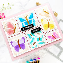 Load image into Gallery viewer, Waffle Flower - Postage Collage Butterfly Stencil
