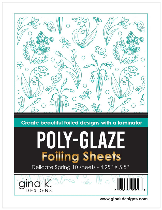 Gina K Designs - Poly-Glaze Foiling Sheets - Delicate Spring