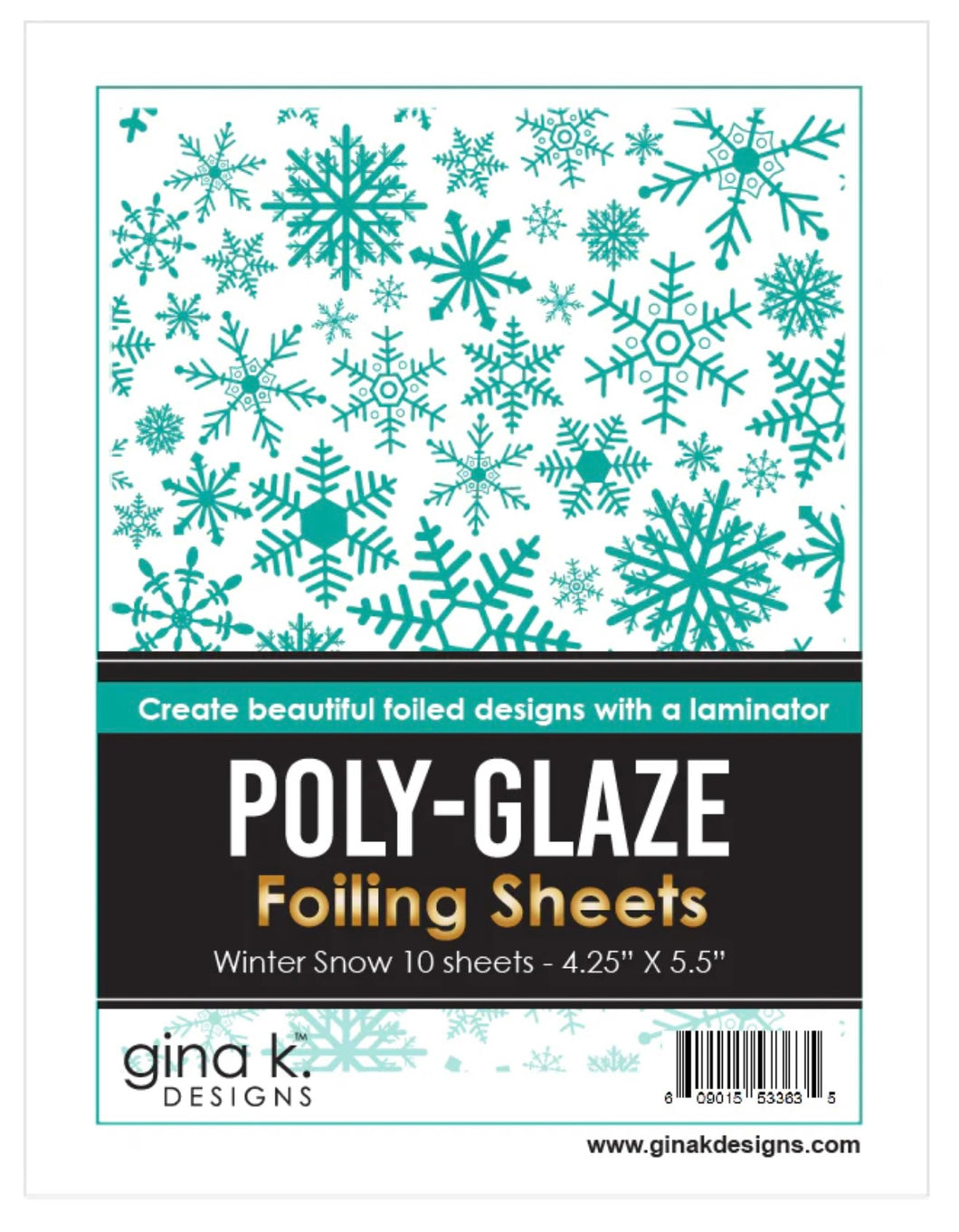 Gina K Designs - Poly-Glaze Foiling Sheets - Winter Snow