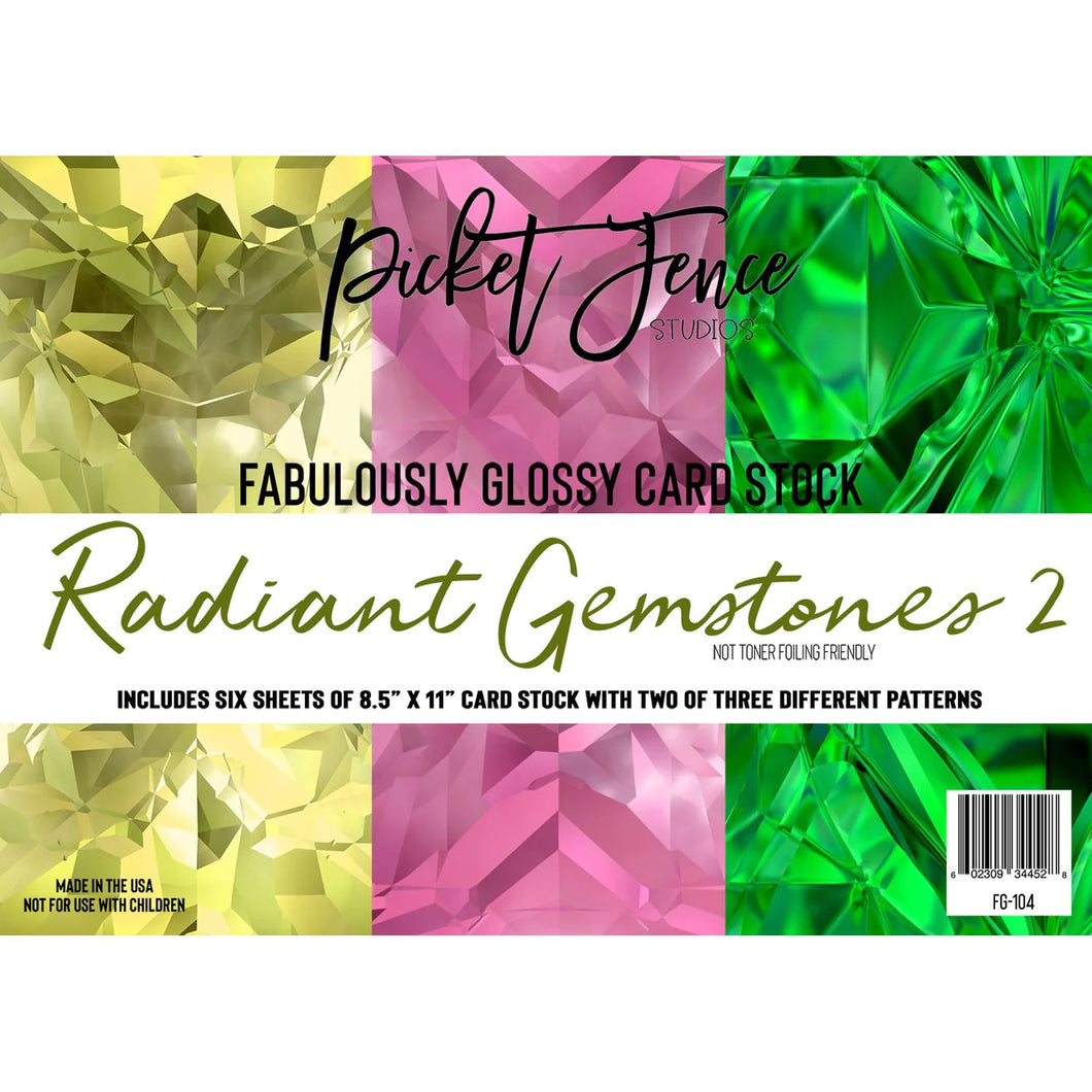 Picket Fence Studios - Fabulously Glossy Card Stock - Radiant Gemstones 2