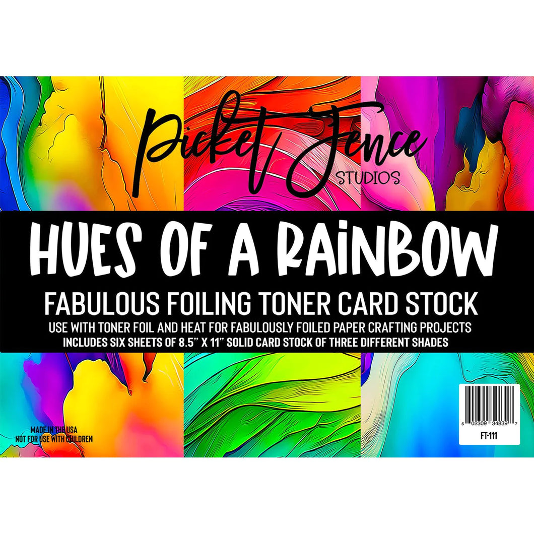 Picket Fence Studios - Fabulous Foiling Toner Card Stock - Hues of a Rainbow