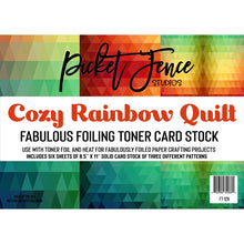 Load image into Gallery viewer, Picket Fence Studios - Fabulous Foiling Toner Card Stock - Cozy Rainbow Quilt
