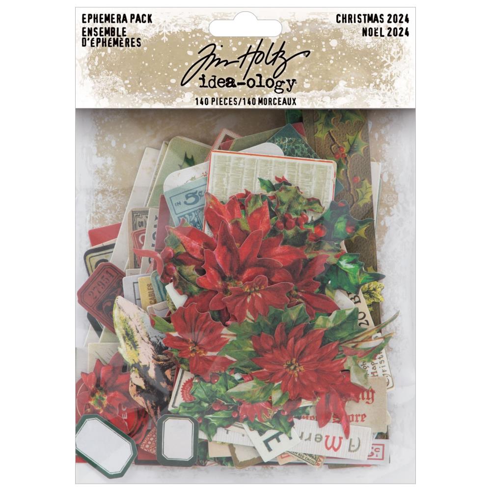 Tim Holtz Ideaology 2024 Christmas Ephemera Pack TH94411 Fancy