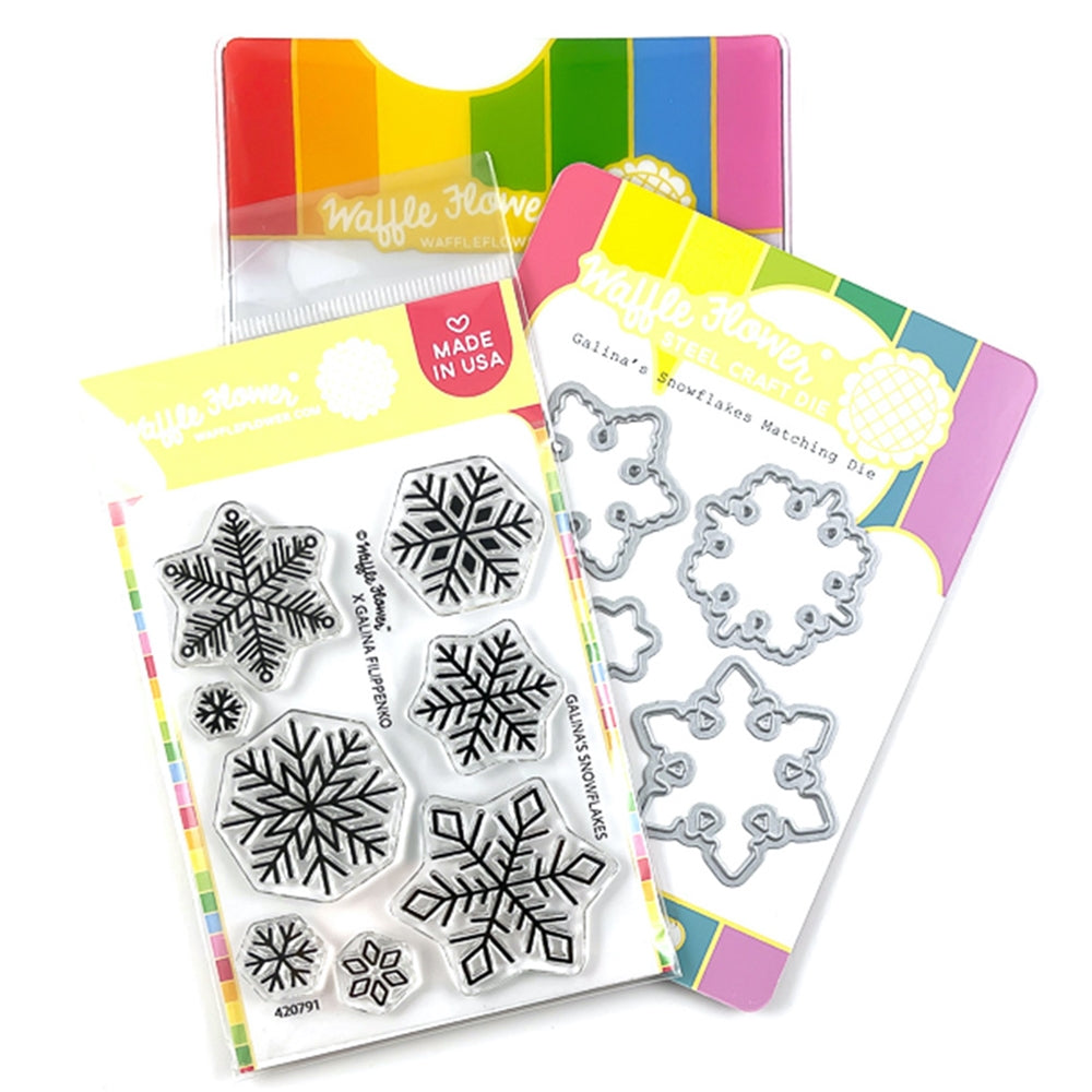 Waffle Flower - Galina’s Snowflake - Stamp Set and Die Set Bundle