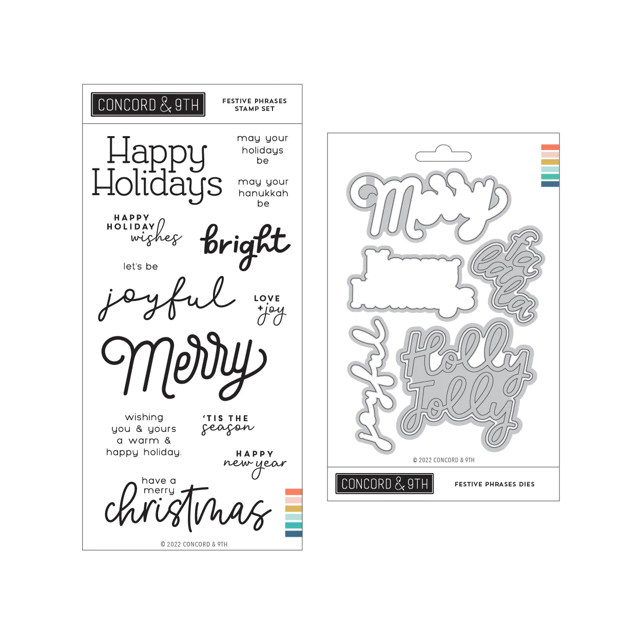 Concord & 9th - Festive Phrases - Stamp and Die Bundle – Fancy Paper ...