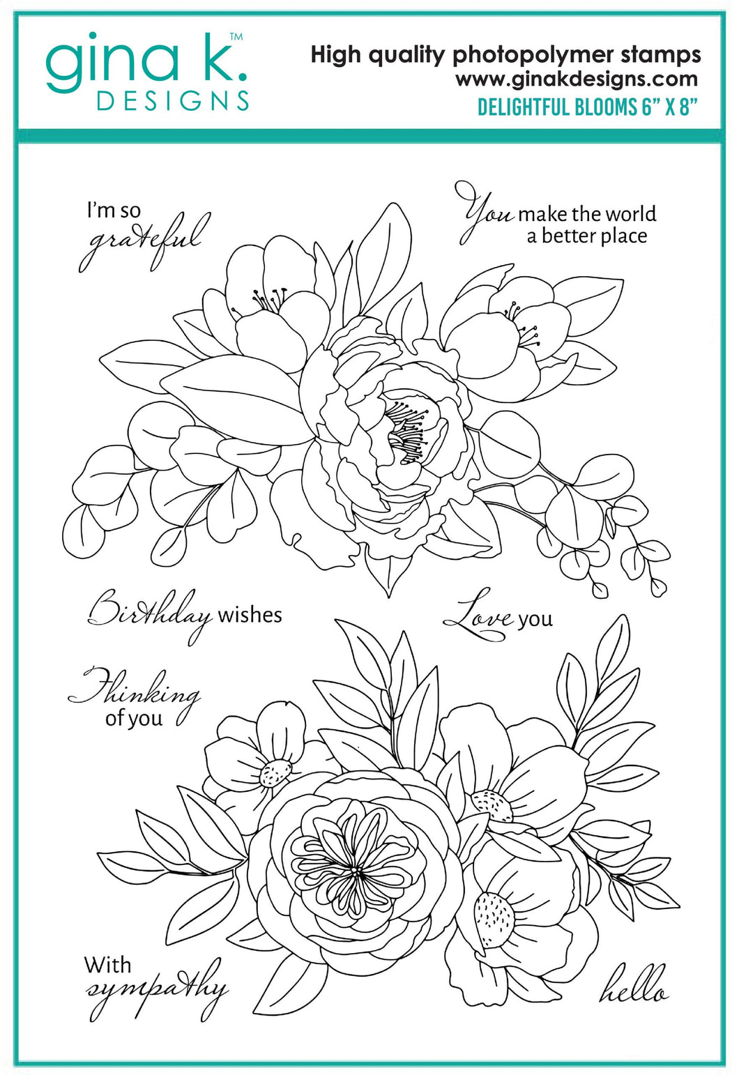 Gina K Designs - Arjita Singh - Delightful Blooms Stamp Set